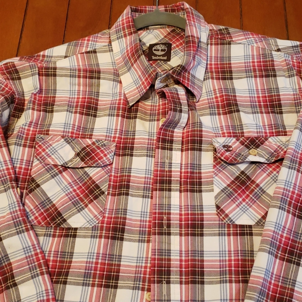 Timberland Men's 2XL Plaid LS Casual Dress Shirt